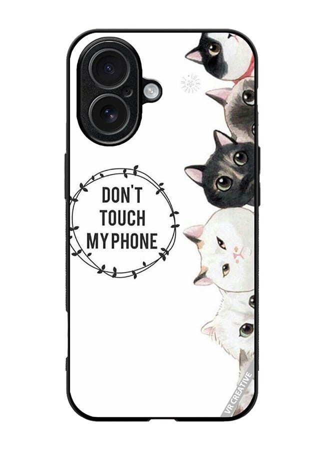 Protective Case Cover For Apple iPhone 17 Cats Don'T Touch My Phone Design Multicolour