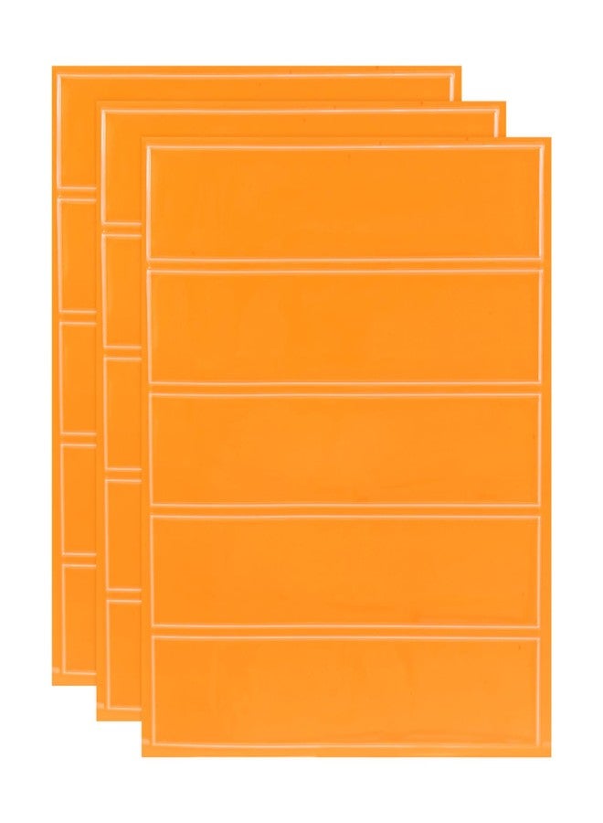 MECCANIXITY Reflective Stickers, Waterproof Adhesive Night Warning Sticker 4.5" x 1" High Visibility Safety Reflector Tape Strips for Backpacks Bikes Helmets (Orange Yellow, Pack of 3) - Image 1
