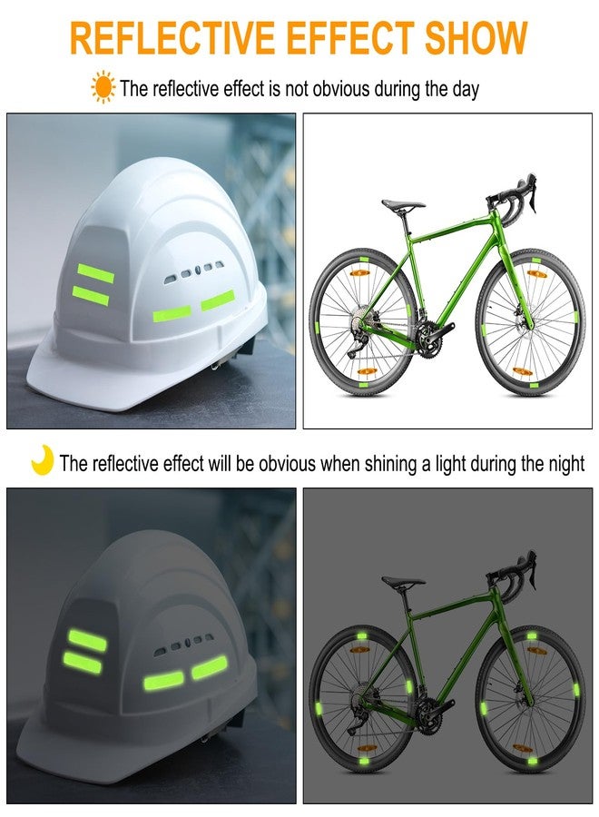 MECCANIXITY Reflective Stickers, Waterproof Adhesive Night Warning Sticker 4.5" x 1" High Visibility Safety Reflector Tape Strips for Backpacks Bikes Helmets (Orange Yellow, Pack of 3) - Image 4