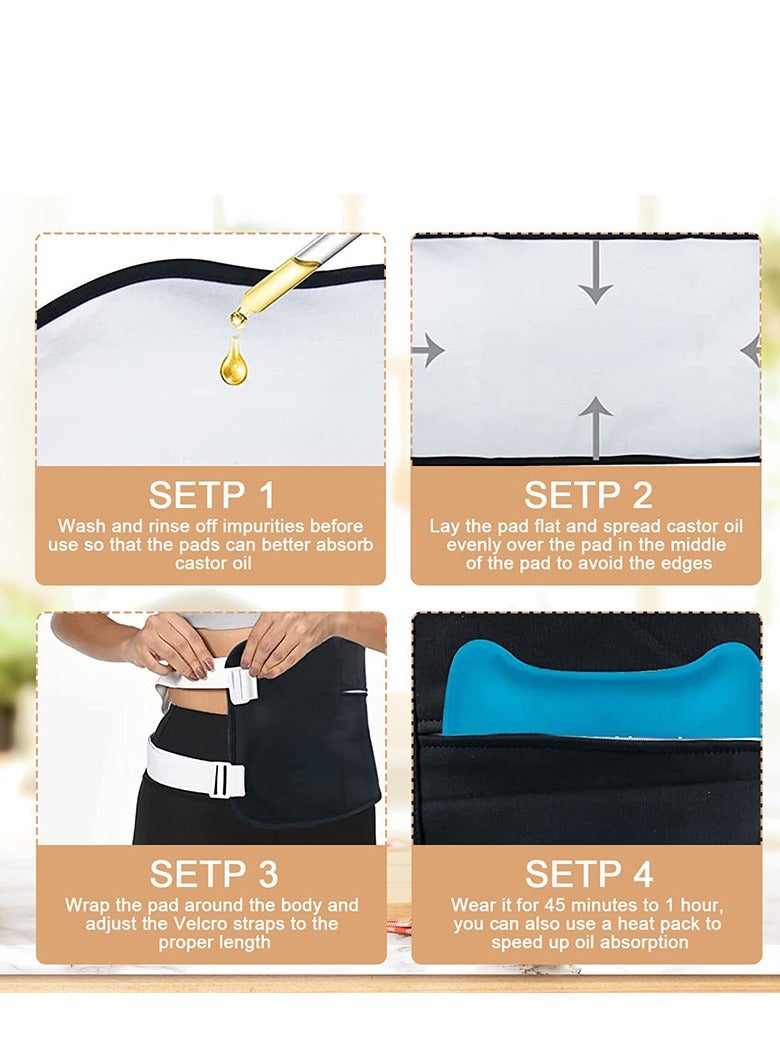 Reusable and Leak-proof Castor Oil Pack, Soft and Flexible, Essential Oil Assisted Waist Belt for Oil Therapy - Image 2