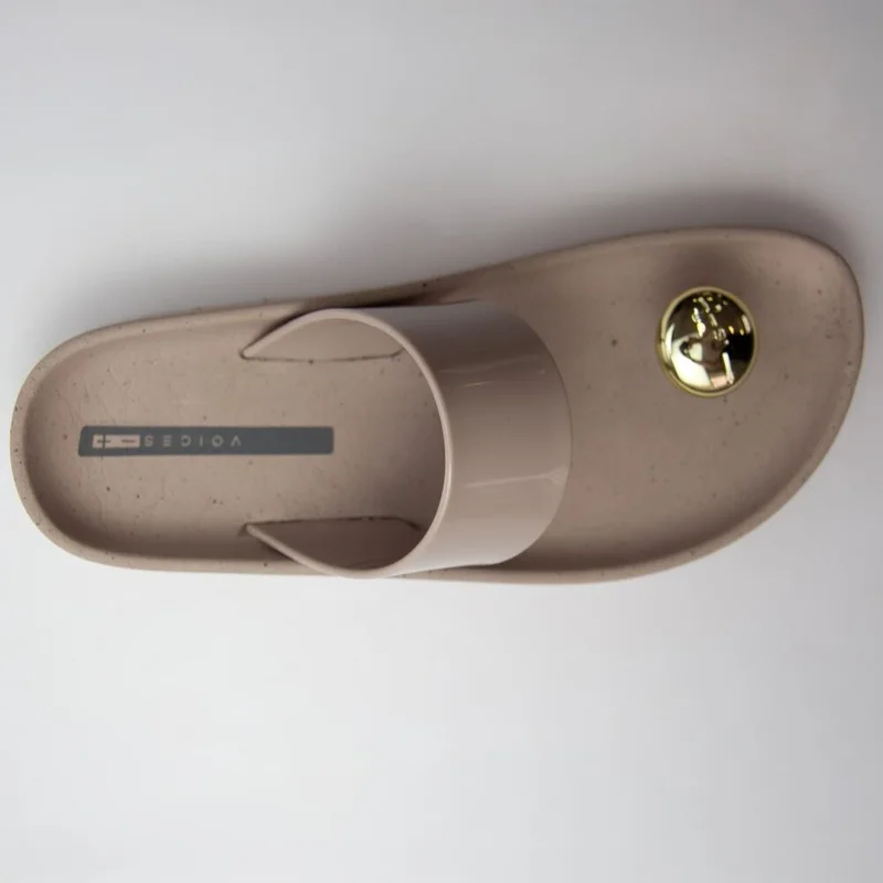 فويسيز Voices Women'S Flip Flops, Smooth Ball - 004.00007, Color - Beige
