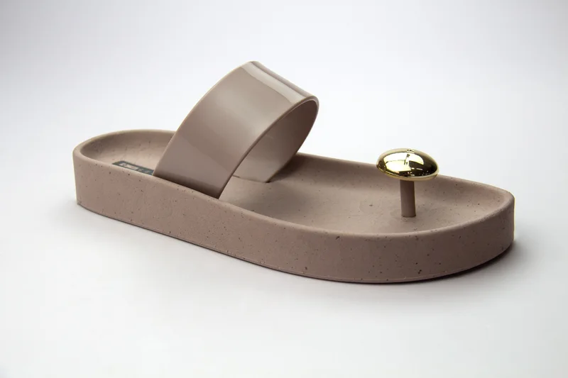 Voices Smooth Ball Women'S Anti Slip Sole  Single Strap Sandals - Beige