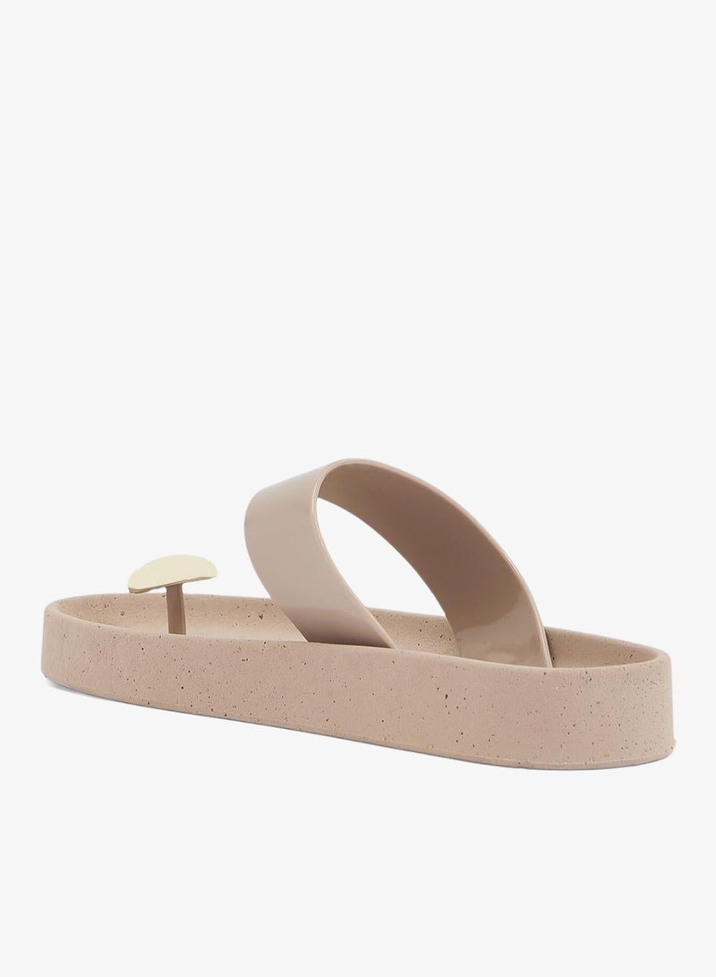Voices Smooth Ball Women'S Anti Slip Sole  Single Strap Sandals - Beige - Image 2