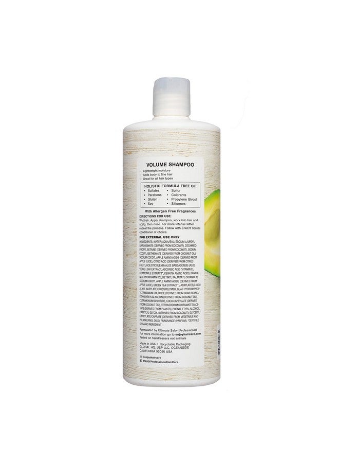 ENJOY Njoy Holistic Volume Shampoo Ph 5.06.0 For All Hair Types Shampoo For Color Treated Hair Shampoo For Men And Women Curly Hair Shampoo 33 Oz.  - Image 3