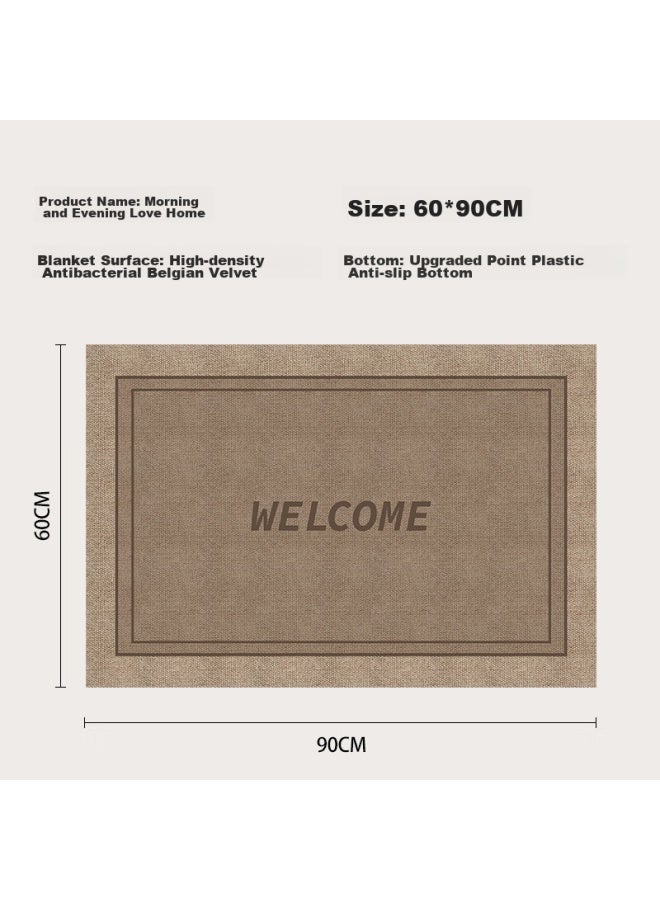 Slowly Say Slowly Enter The Door Mat, Home Use, Cuttable, Dust-removing, Non-slip, Water-absorbing, Entrance Door Mat, Chamo And Love Home, 60*90cm - Image 4