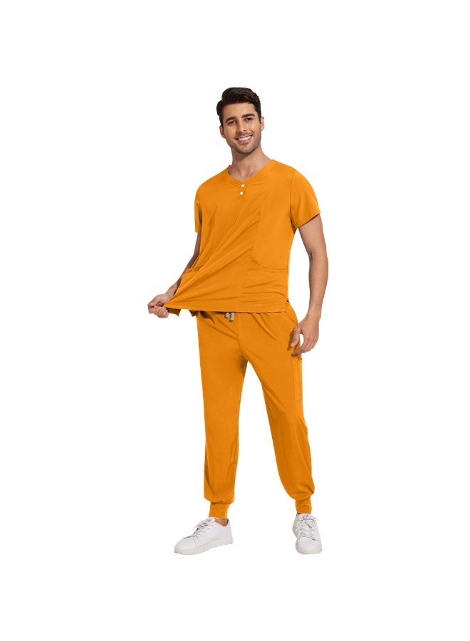 NIBEMINENT 2-Piece Working Scrubs Set - Scrubs Uniform Top & Pants for Surgery SPA & Beauty Workwear - Image 1