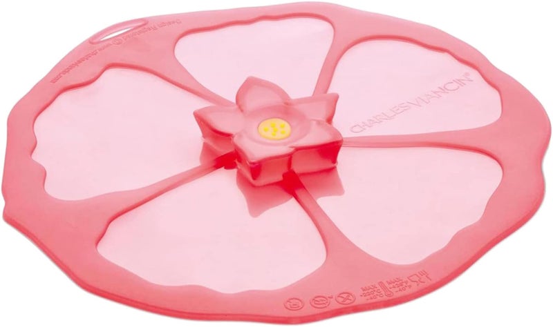 Charles Viancin - Hibiscus Silicone Lid for Food Storage and Cooking - 11''/28cm - Airtight Seal on Any Smooth Rim Surface - BPA-Free - Oven, Microwave, Freezer, Stovetop and Dishwasher Safe - Image 1