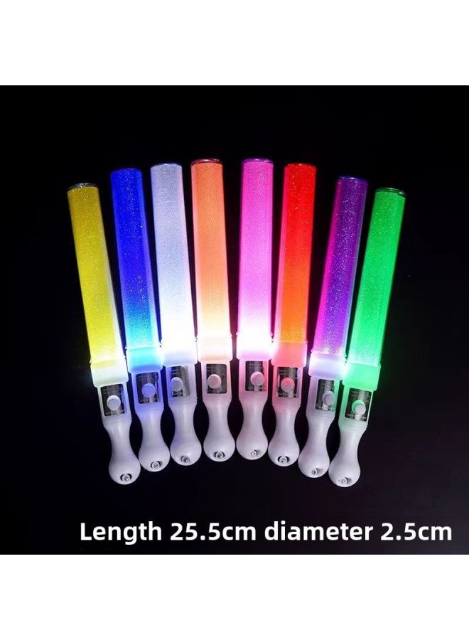Short Flash Stick Love Stick Five-pointed Star Stick Short Luminous Stick Toy Concert Light Stick Can Be Advertised-Color:Short Straight Stick Light Stick Color Mixed Hair  - Image 1
