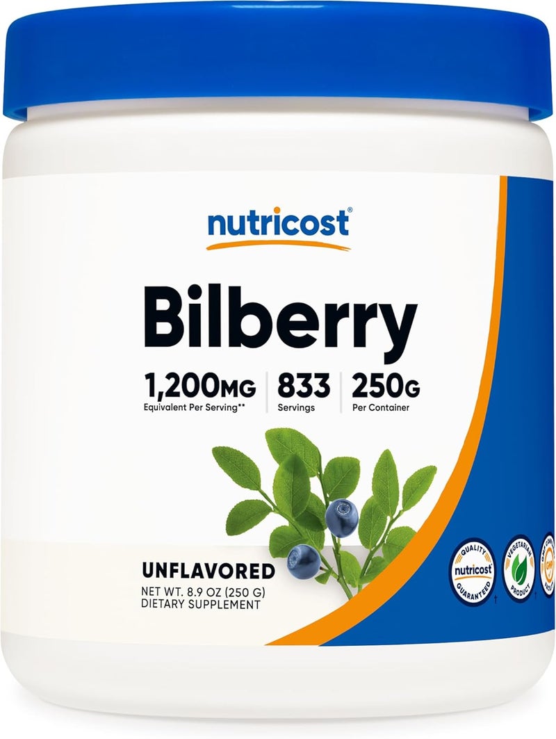 Nutricost Bilberry Powder 250 Grams  Gluten Free and NonGMO - Image 1