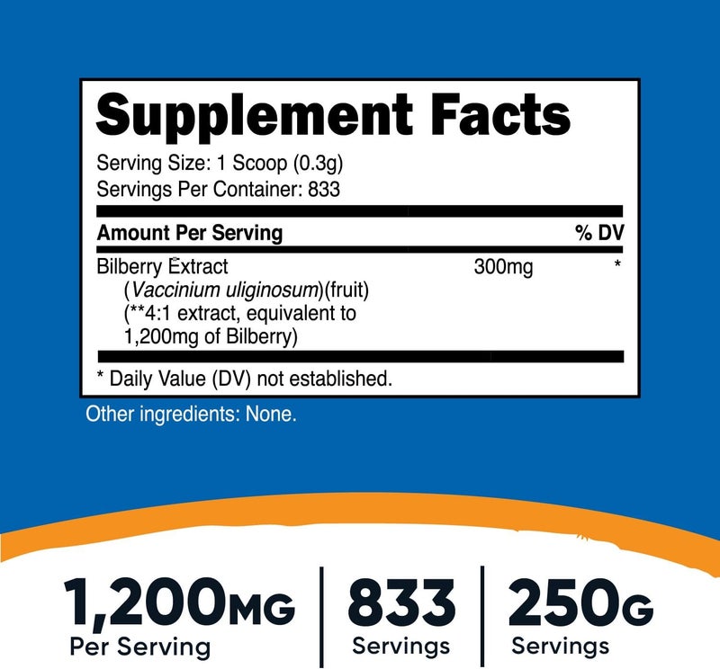 Nutricost Bilberry Powder 250 Grams  Gluten Free and NonGMO - Image 2