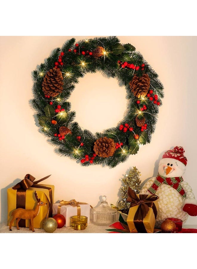 Christmas tree wreath with round metal balls Size: 31 cm - Image 1