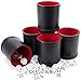 Brybelly Dice Set with Dice Shaker Cup  Perfect for Casino Dice Game for Family Leather  Poker Dice Shaker  5 Red Lined Dice Cups and 25 Dice Sets - Image 4