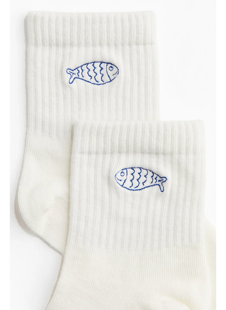 H&M Motif-Detail Socks