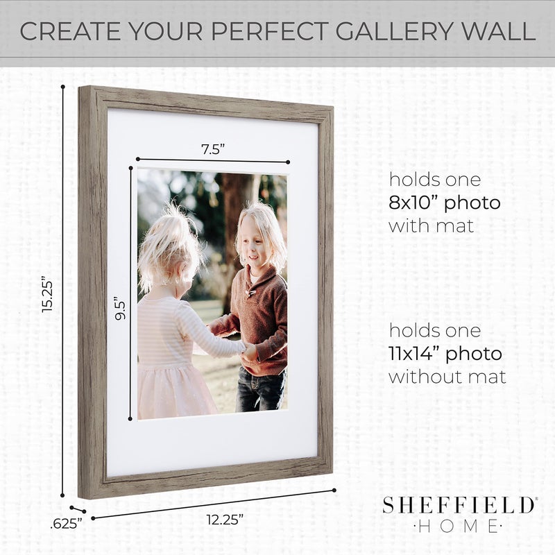 Sheffield Home 9 Piece Gallery Wall Frame Set, 11x14 Inch, Natural - Image 3