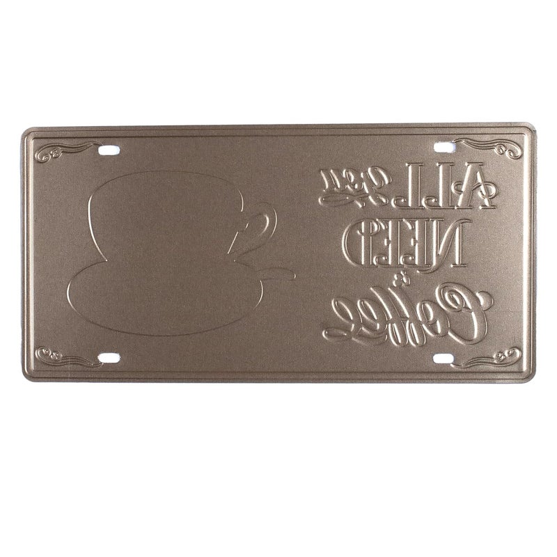 EAZYWAGON "All You need is Coffee" Vintage Retro Metal Signs - License Wall Plate, Car Tag - Ideal for Cafe, Restaurant, Shop, Home, Hotel, Club, Office, Living Area - Design Plaque - Image 3