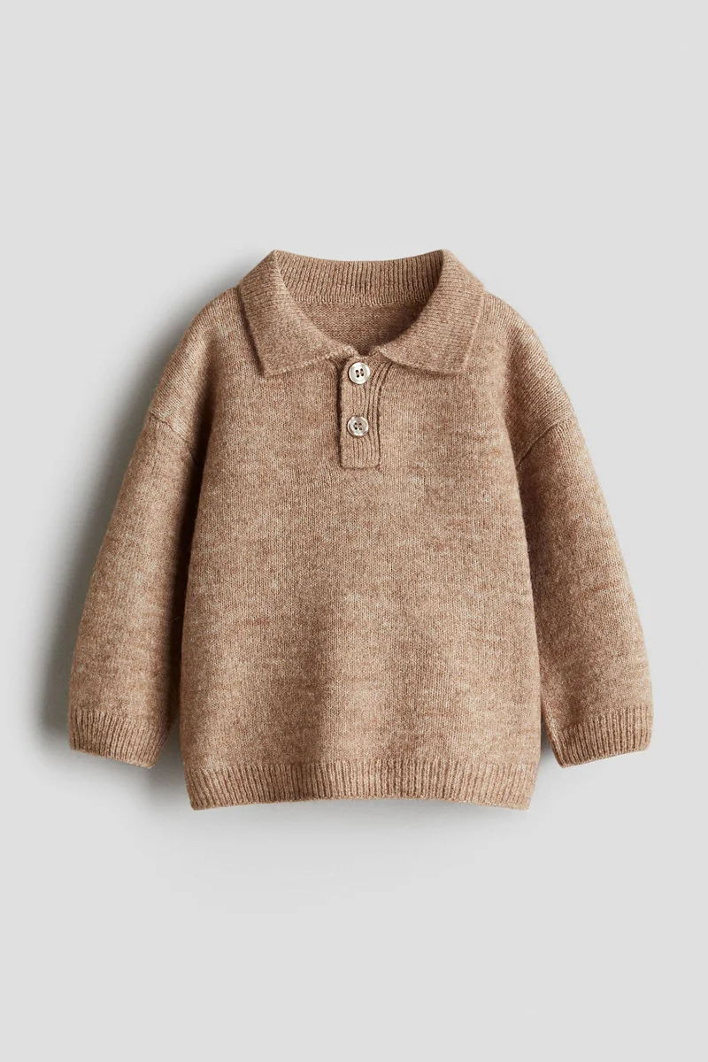 H&M Fine-knit polo jumper