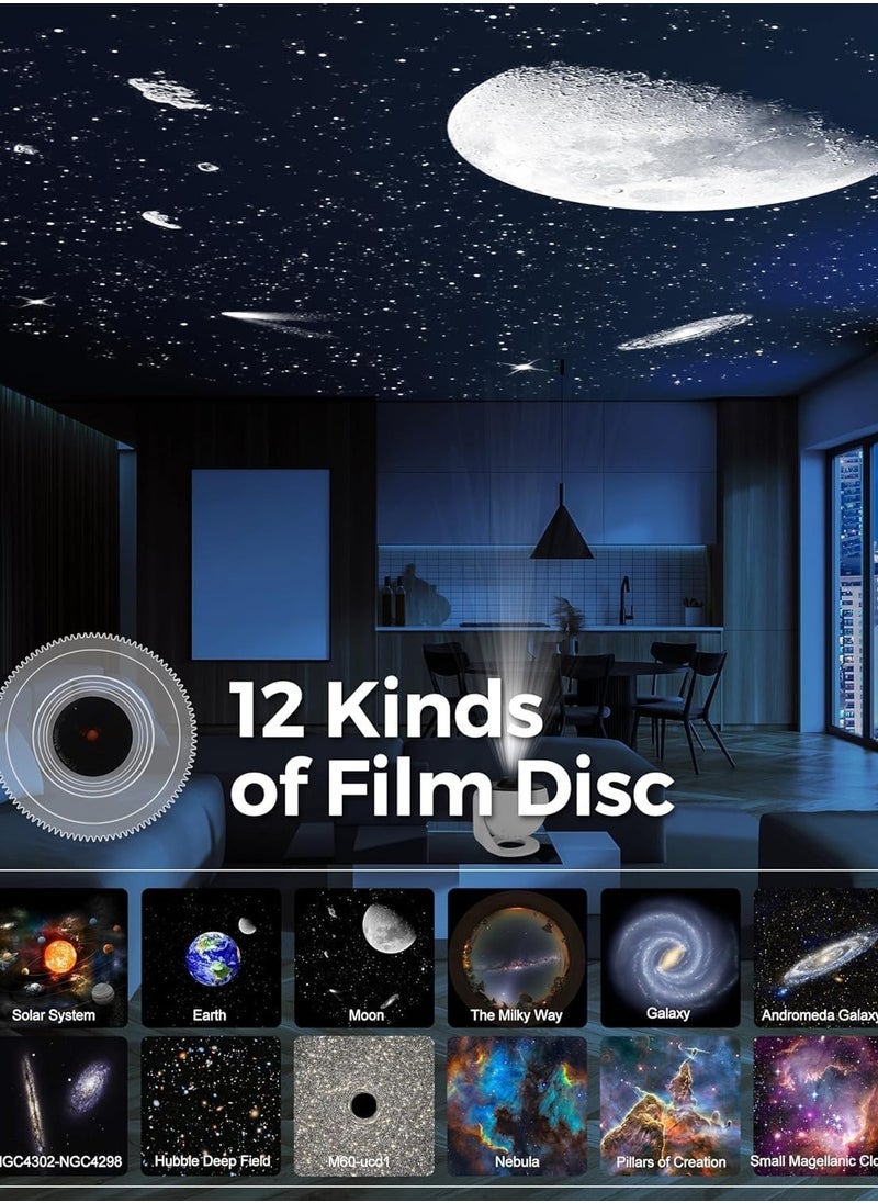 Gravity 12-in-1 Planetarium Galaxy Projector – 360° Rotating Nebula Lamp with Timed Starry Night Light for Kids and Home Theater - Image 5