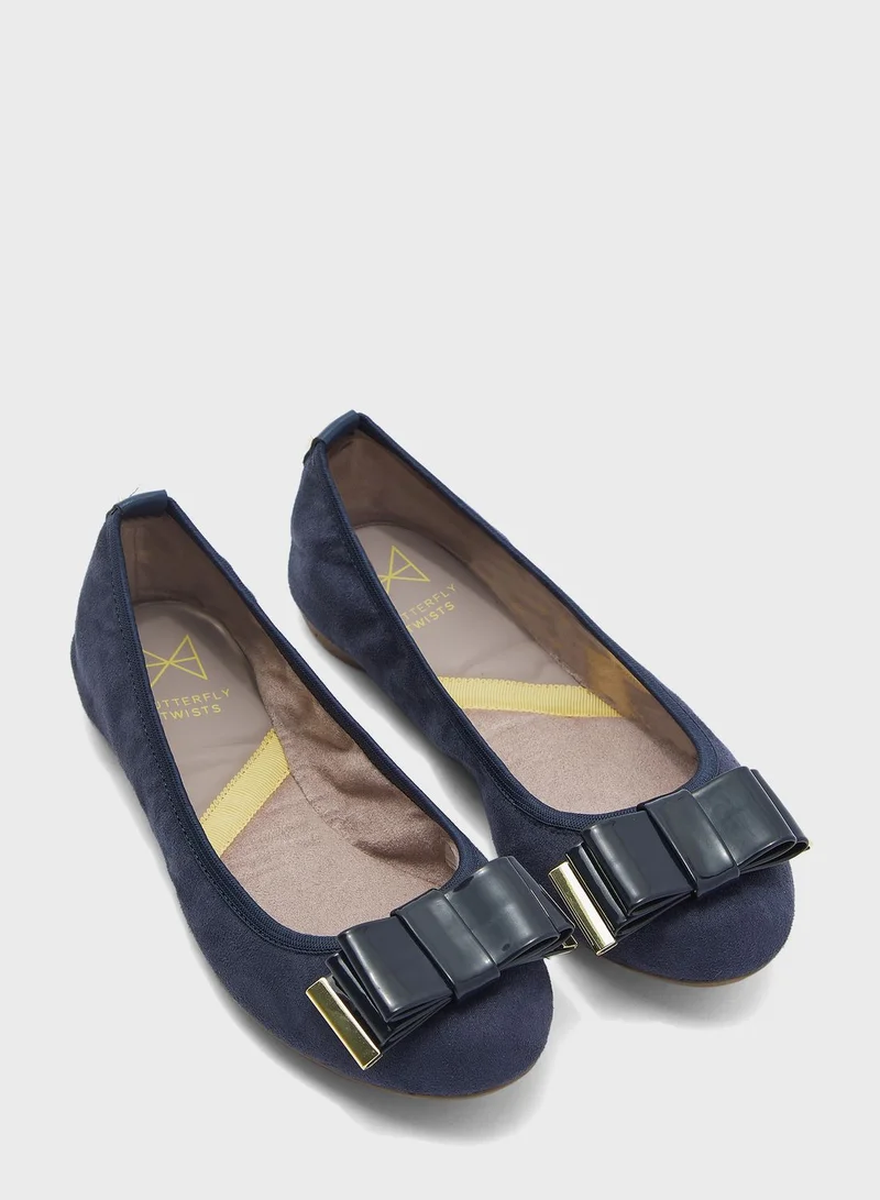 BUTTERFLYTWISTS Milie Round Toe Ballerina