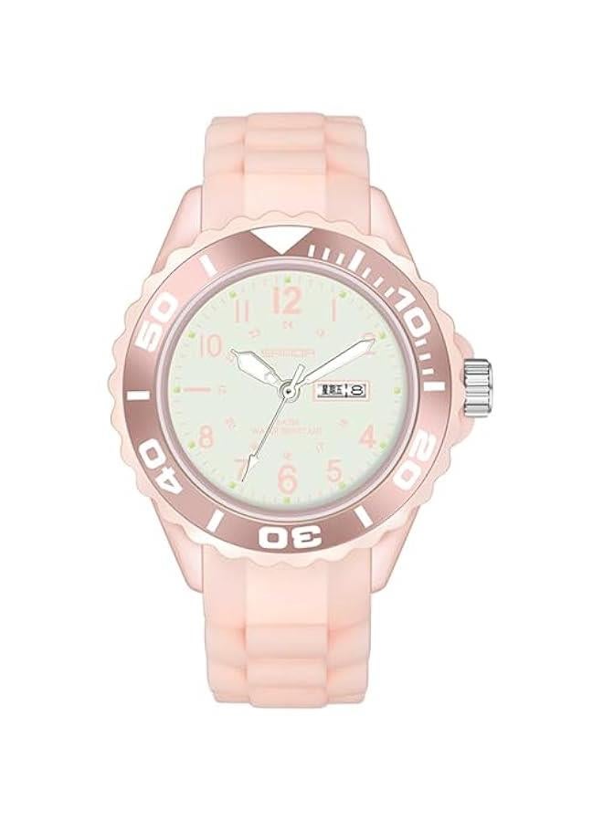 Watches for Women Reloj para Mujer, Waterproof Easy to Read Watch with Second Hand Military Time Ladies Simple Nurse Nursing Date Analog Quartz for Swimming White - Image 1