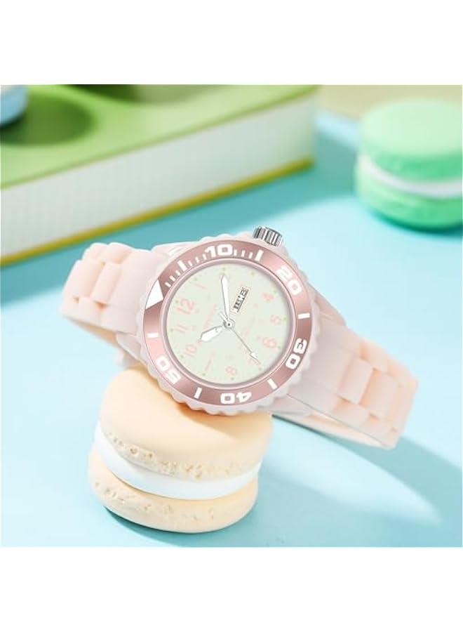 Watches for Women Reloj para Mujer, Waterproof Easy to Read Watch with Second Hand Military Time Ladies Simple Nurse Nursing Date Analog Quartz for Swimming White - Image 2