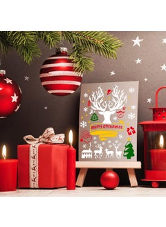 Yahenda 15 Pieces Christmas Stencils 7 x 10 Inch Large Holiday Paint Stencils 6 x 6 Inch Christmas Templates Snowflake Stencils for Windows DIY Art Floor Wall Drawing Painting Spraying Wood, 15 Styles  - Image 2