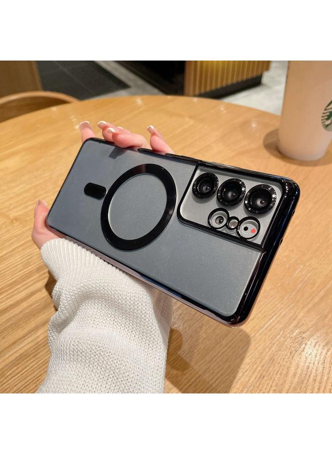 S-TOP Case For Samsung Galaxy S21 5G Electroplated Frame MagSafe Magnetic Phone Case - Image 2