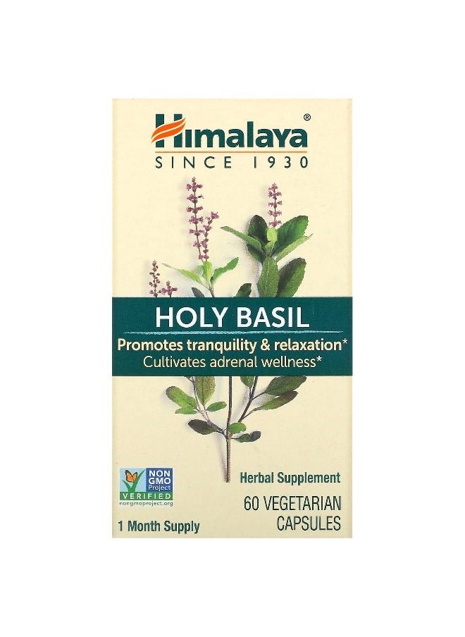 Himalaya Himalaya, Holy Basil, 60 Vegetarian Capsules  - Image 1