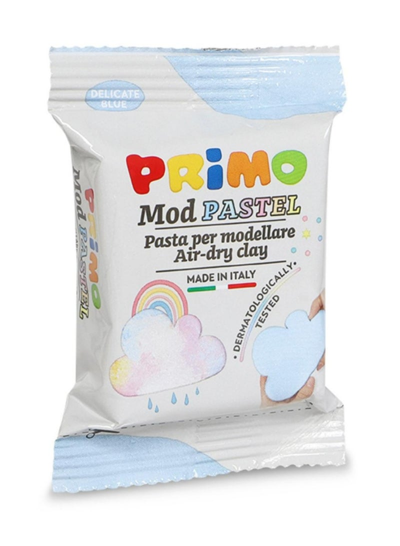 Primo Air-Dry Clay, Blue Clay, 250g. Screen-free activity for children. Develops fine motor skills and promotes sensory development. Dries to a hard consistency. Modeling clay. Non-toxic. For use at home or in the classroom.
