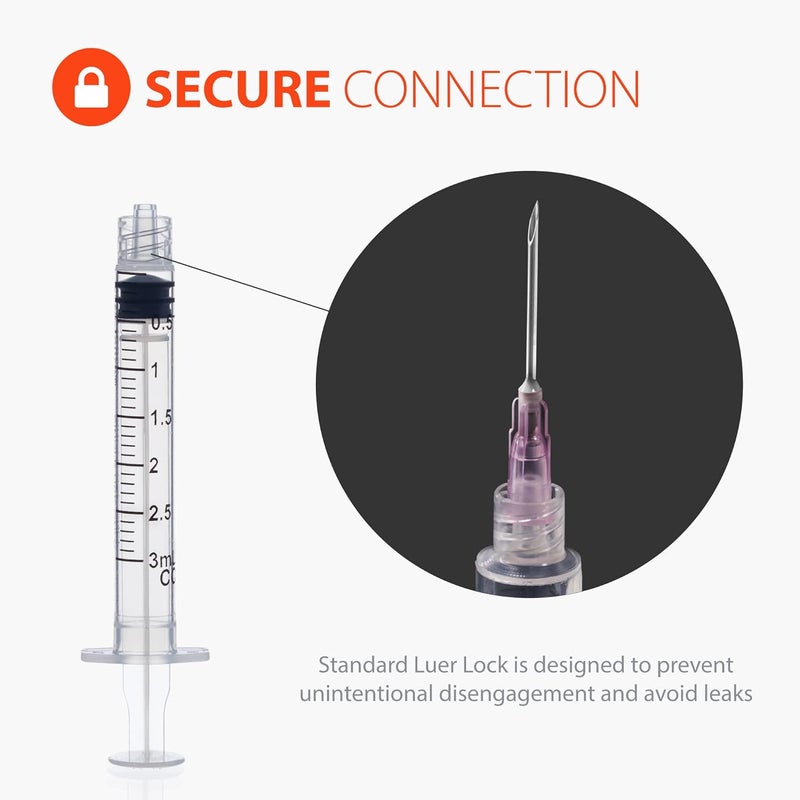 Easy Touch EasyTouch 3ML Luer-Lock Syringe Barrel Only (100 syringes) - Image 5
