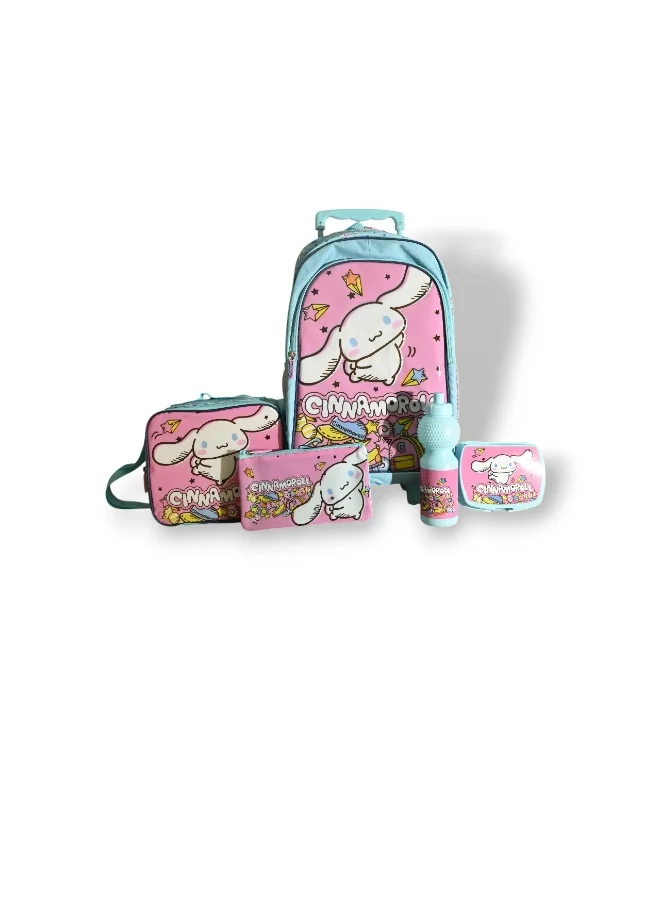 Cinnamoroll 18"TROLLEYBAG, LUNCH BAG, PENCILCASE, WATER BOTTLE, LUNCH BOX