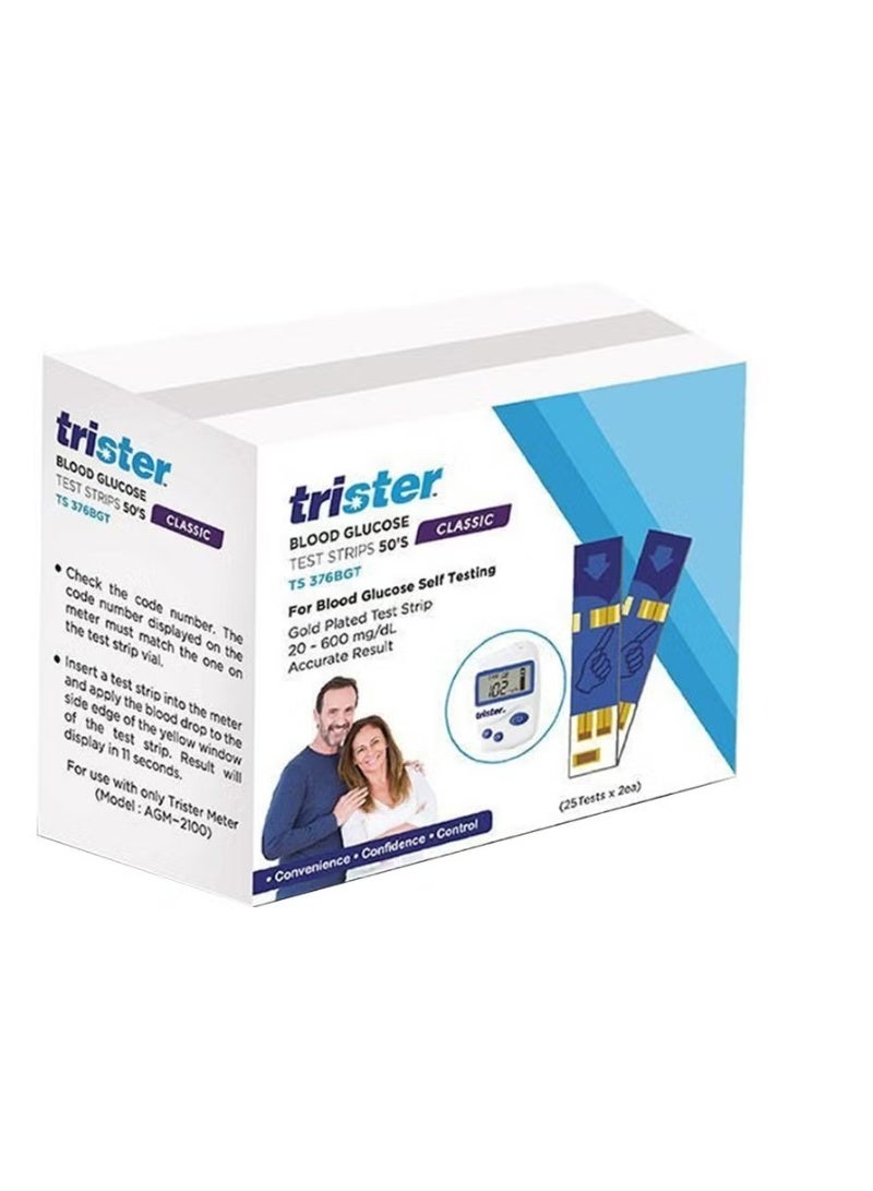 Trister Blood Glucose Self Testing Strips- 50's