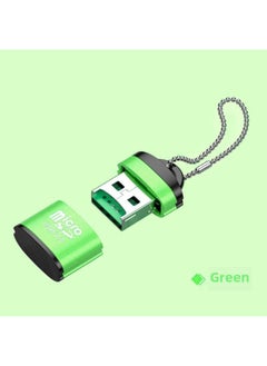 Mini Card Reader SD Card TF Card Memory Card High-speed Adapter Simple Digital Camera Universal Card Car 2.-Color:Card Reader Usb2.0 Alloy Model [green]-Capacity:USB2.0