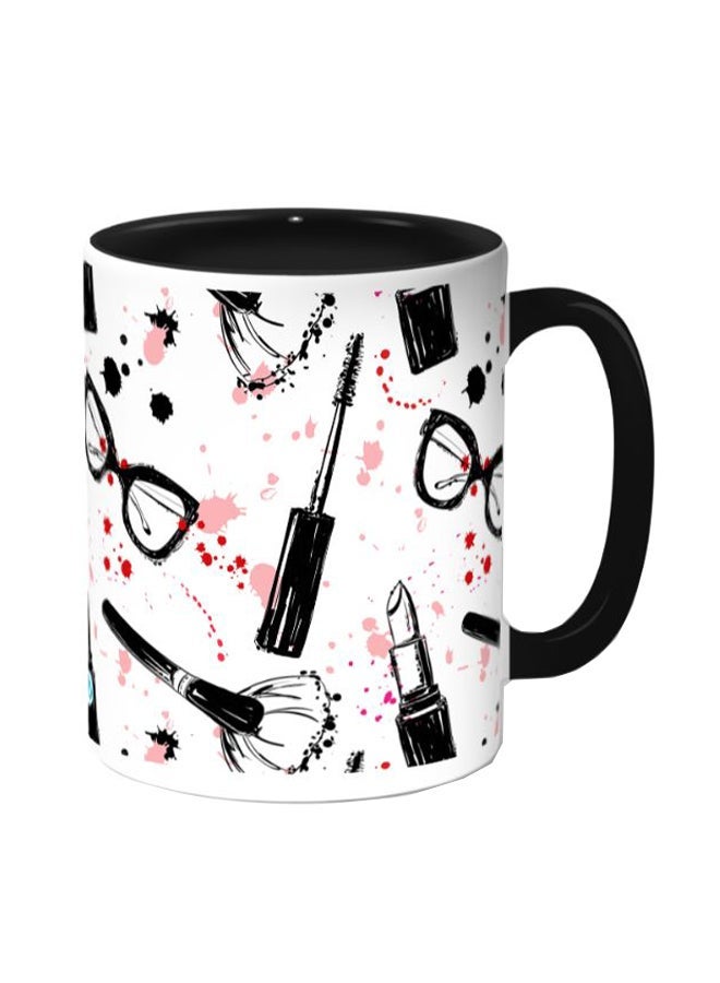 RYN Makeup And Fashion Printed Coffee Mug Black/White 11ounce