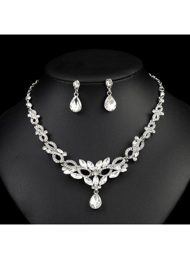 NIBEMINENT Luxury Crystal and Diamond Bridal Party Dress Accessories Set