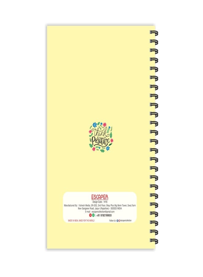 ESCAPER Think Positive Dairy | Ruled - A5 Size - 8.5 x 5.5 inches Designer Motivational Diary | Quotes on Diary | Positive Quotes Diary | Diary for Office | Diary for Gift - Image 2