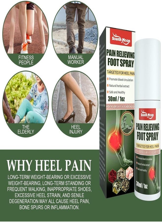 SOUTH MOON 1-Pcs Foot Pain Spray, Fast Acting Spray for Foot Heel Pain, Effective Relief for Tired Aching Feet  - Image 3