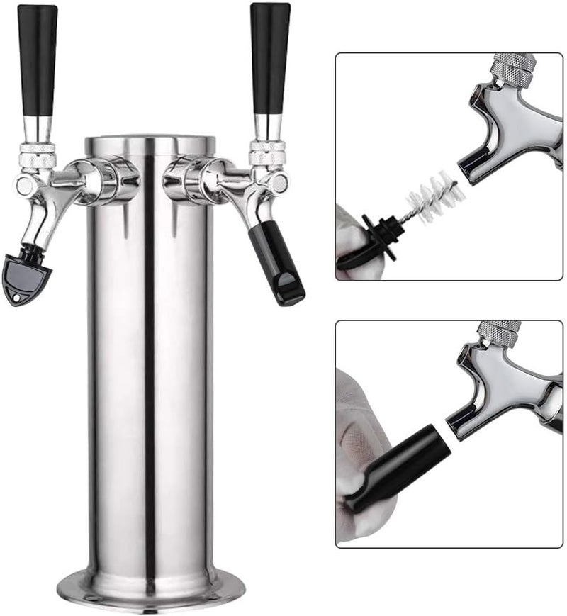 Ferroday Draft Beer Tap Plug 10 Pieces Keg Faucet Tap Plug Brush Draft Beer Rubber Tap Soother Covers Beer Faucet Brush Plug Beer Faucet Tap Cleaning Plug - 5+5 Keg Faucet Brush Plugs for Keg Beer Tap - Image 5