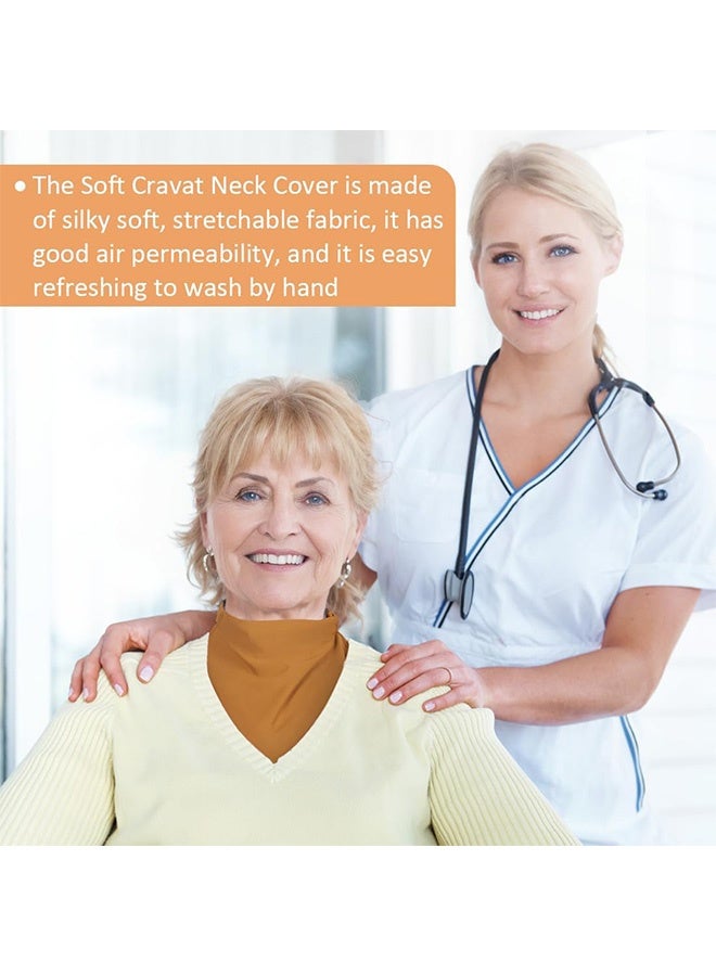 EHUSPU Tracheostomy Neck Stoma Cover,Breathable Laryngectomy Cover for Tracheostomy Care,Tracheostomy Supplies-Adjustable Neck Trachea Protector (Claybank Brown, 1pc)  - Image 5