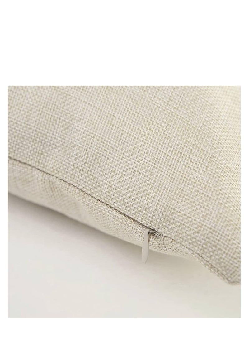 Blue Coral Cushion Cover (Set of 4) Merry Christmas Decorative Throw Pillows Cover Linen Pillowcase Decorations Home Decor Simple Painting Printed Cover for Sofa 45x45 cm - Image 2