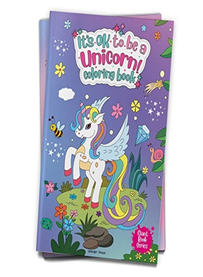 Its Ok To Be A Unicorn Coloring Book Giant Book Series Jumbo Sized Colouring Book For Children by Wonder House Books Paperback