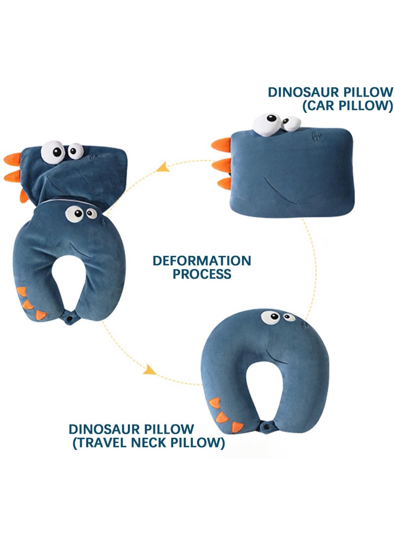 SYOSI Travel Pillow Kid, 2-in-1 Travel Pillow for Kids, Neck, Soft and Adorable Bear Animals Plushie That Converts into a U-Shaped Neck Pillow for Ultimate Comfort During Airplane, Car, Train, Bus Trip - Image 4