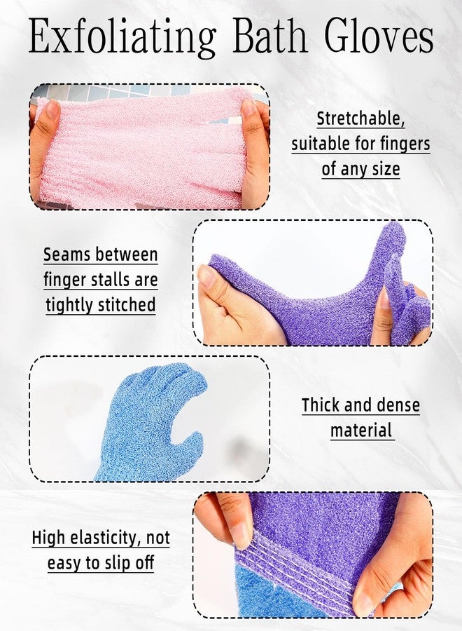 JOLYEAK 6 Pack African Bath Sponge Exfoliating Glove Set Nylon African Exfoliating Net Exfoliating Washcloth Body Scrubber Back Scrubber Wash Deep Scrubbing Dead Skin - Image 4