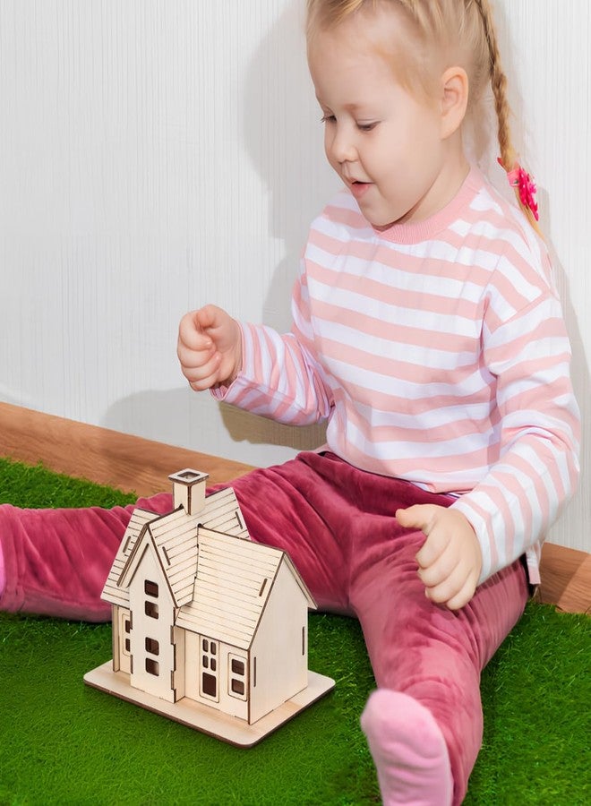 VOSAREA 1 Set DIY Wooden House Model Puzzle for Adults Puzzle for Home and Office Decoration with Smooth Surface and Easy Assembly - Image 5