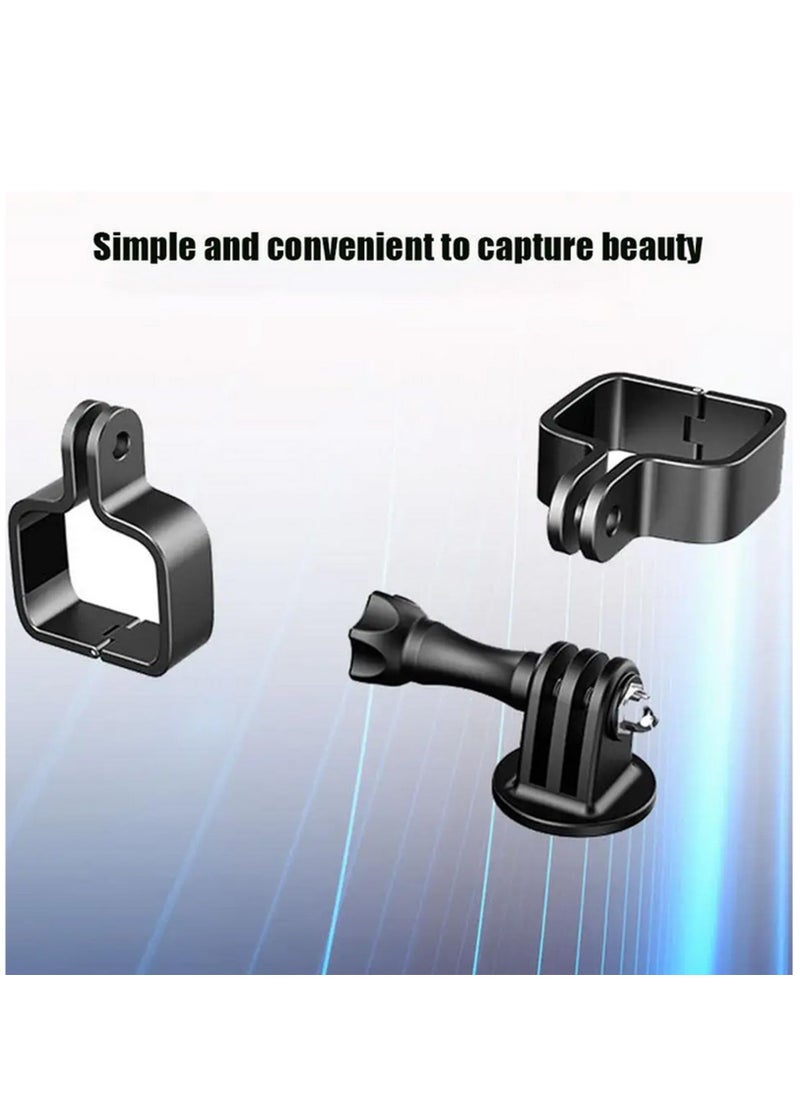 Expansion Adapter Compatible with DJI OSMO Pocket 3 Metal Expansion Adapter Head Camera Fixed Bezel Bracket Holder Portable Outdoor Accessories for OSMO Pocket 3 Fixing Bracket