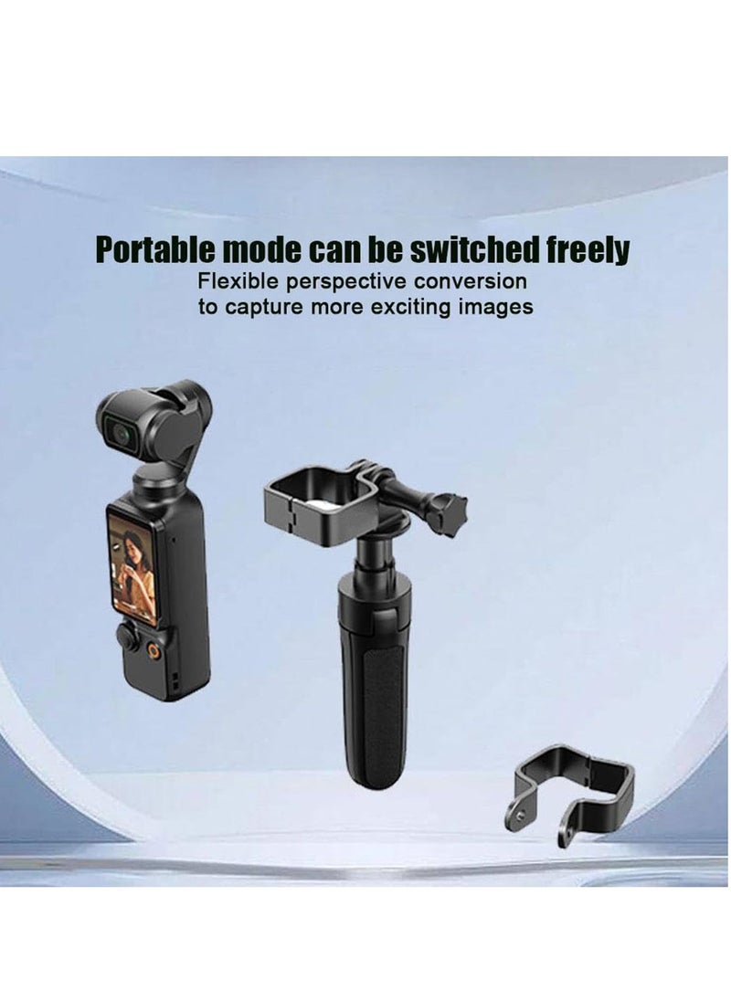 Expansion Adapter Compatible with DJI OSMO Pocket 3 Metal Expansion Adapter Head Camera Fixed Bezel Bracket Holder Portable Outdoor Accessories for OSMO Pocket 3 Fixing Bracket
