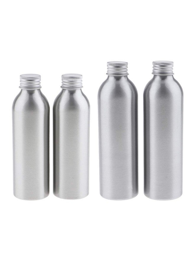 4 Aluminum Travel Water Lotion Shampoo Bottles  - Image 3