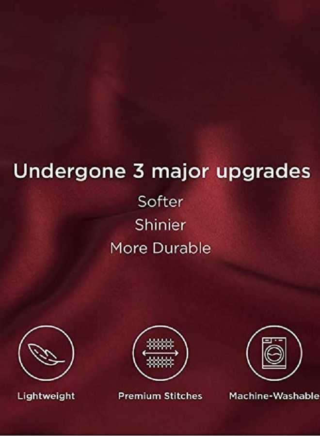 SMILEE 100% Pure Mulberry Queen Pillowcase 2-Piece （Red） - Image 4