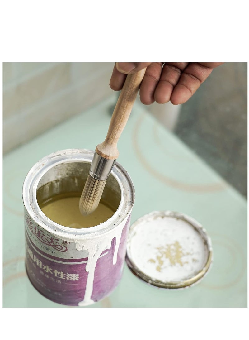 كاست ويف Trim Painting Tool 3 Packs with 0.6Inch 0.75Inch 1Inch Small Paint Brushes for Walls Touch Up Edge Painting Tool Round Paint Brush for House Wall Edges Trim Paint Brushes - Image 5