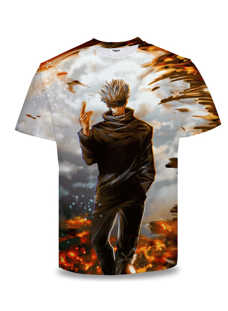 Anime cartoon Jujutsu Kaisen 3D digital printing personalized breathable T-shirt - Image 1