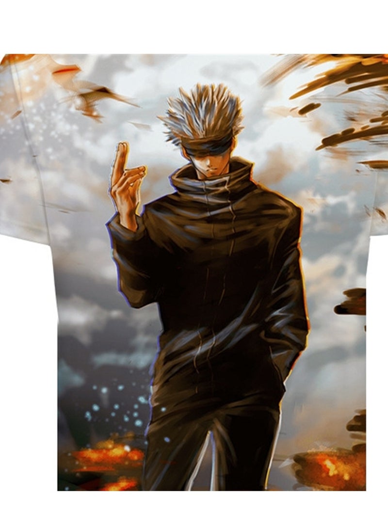 Anime cartoon Jujutsu Kaisen 3D digital printing personalized breathable T-shirt - Image 2